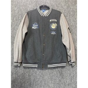 Funko HQ Everett Washington Varsity Jacket Grey Snap Front Sweatshirt Mens L